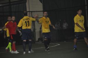 L'esultanza della squadra durante la vittoria nella seconda giornata contro il Bi Trattoria